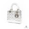 DIOR LADY MINI GREY MATTALLIC CALF SHW