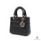 DIOR LADY SMALL BLACK CALF GHW