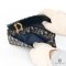 DIOR SADDLE WALLET NAVY OBLIQUE GHW