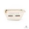 GUCCI BELT BAG OVAL MINI WHITE CALF GHW