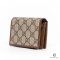 GUCCI BI FOLD WALLET HORSEBIT SHORT BROWN GG MONOGRAM GHW