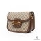 GUCCI HORSEBIT 1955 SMALL BROWN GG SUPREME MONOGRAM GHW