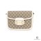 GUCCI HORSEBIT 1955 SMALL WHITE GG MONOGRAM GHW