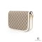 GUCCI HORSEBIT 1955 SMALL WHITE GG MONOGRAM GHW