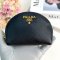 NEW PRADA-COIN ZIP ROUND PEONIA-BLACK-GHW