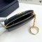 NEW PRADA-COIN ZIP ROUND PEONIA-BLACK-GHW