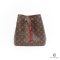 LV NEONOE MM BROWN RED MONOGRAM CANVAS GHW