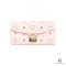 MCM LONG WALLET LONG PINK CANVAS GHW