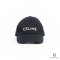 NEW CELINE BASEBALL CAP BLACK COTTON