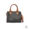 NEW CELINE BOSTON CUIR BROWN TAN CANVAS GHW