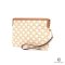 NEW CELINE POUCH WITH STRAP SMALL WHITE BROWN CALFSKIN GHW