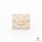 NEW CELINE TRI FOLD WALLET SHORT GREGE CANVAS GHW