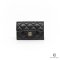 NEW CHANEL CARD HOLDER SHORT BLACK CAVIAR GHW