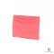 NEW CHANEL CARD SLOT SHORT PINK CAVIAR SHW