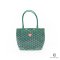 NEW GOYARD ANJOU MINI GREEN HEART RED CANVAS SHW