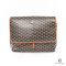 NEW GOYARD CAPETIEN MM BROWN CANVAS SHW