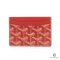 NEW GOYARD SULPICE CARDS SLOT SHORT RED CANVAS