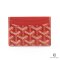 NEW GOYARD SULPICE CARDS SLOT SHORT RED CANVAS