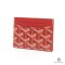 NEW GOYARD SULPICE CARDS SLOT SHORT RED CANVAS