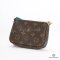 NEW LV POCHETTE MINI EBENE LIMITED MONOGRAM CANVAS SHW MICROCHIP