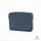 NEW LV TRIO MESSENGER 25 BLUE DAMIER CANVAS SHW