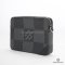 NEW LV TRIO MESSENGER 25 BLACK DAMIER GRAPHITE CANVAS SHW MICROCHIP