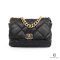 PAC CHANEL FLAP 19 30_ BLACK CALF GHW