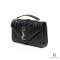 YSL ENVELOPE BLACK CHEVRON GHW