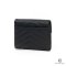 YSL TRI FOLD WALLET SHORT BLACK CHEVRON GHW