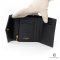 YSL TRI FOLD WALLET SHORT BLACK CHEVRON GHW