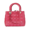 DIOR LADY MEDIUM PINK LAMBSKIN SHW