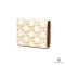 CELINE TRI FOLD WALLET SHORT WHITE CANVAS GHW