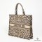 DIOR BOOK TOTE LARGE LEOPARD LEATHER