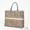 DIOR BOOK TOTE LARGE LEOPARD LEATHER