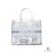 DIOR BOOK TOTE MEDIUM BLUE