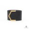 FENDI BRACELET PM BLACK BROWN LEATHER GHW