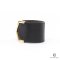 FENDI BRACELET PM BLACK BROWN LEATHER GHW