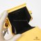 Fendi Mini Box Logo Crossbody Bag With Yellow Calfskin