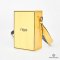 Fendi Mini Box Logo Crossbody Bag With Yellow Calfskin