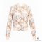 HERMES ESPRIT BOMBER JACKET 36 BEIGE FABRIC SHW