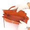 HERMES KELLY 32 ORANGE ROUGE H SHW STAMP T