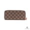 LV ZIPPY WALLET LONG BROWN DAMIER CANVAS GHW