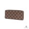 LV ZIPPY WALLET LONG BROWN DAMIER CANVAS GHW