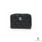 NEW CHANEL CARD HOLDER WITH ZIP SHORT BLACK CAVIAR SHW