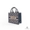 NEW DIOR BOOK TOTE SMALL BLUE JACQUARD GHW