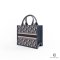 NEW DIOR BOOK TOTE SMALL BLUE JACQUARD GHW