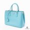 PRADA SAFFIANO BLUE SAFFIANO LEATHER GHW