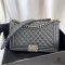 CHANEL BOY 11_ BLACK CAVIAR RHW