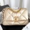 CHANEL FLAP 19 26 GOLD METALLIC RGHW