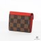 LV ZOE SHORT BROWN DAMIER RED CANVAS GHW